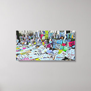 Der März-Voruntersuchung der Frauen unterzeichnet Leinwanddruck