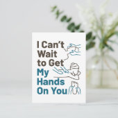 Der Massagetherapeut kann nicht warten, um sich di Postkarte (Stehend Vorderseite)