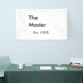Der Master-Boss-Name Est-Jahr-Datum-Mann-König-Tit Banner (Messeveranstaltung)
