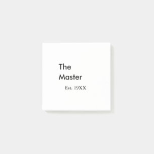 Der Master-Boss-Name EST-Jahresdatum-Mann-König-Ti Post-it Klebezettel
