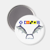 Der Masterfull Marlin Jumping Gamefish Magnet (Vorderseite/Rückseite)