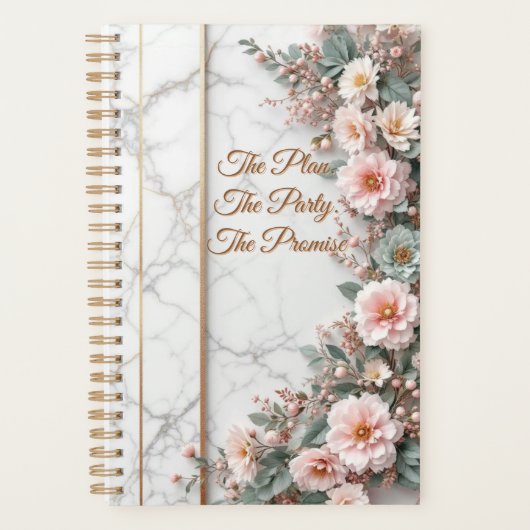 Der Masterplan | Art Deco Goldfolie Hochzeit Planer (Vorderseite)