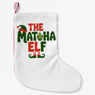 Der Matcha-Elf Lustiger Weihnachten-Matcha-Getränk Kleiner Weihnachtsstrumpf