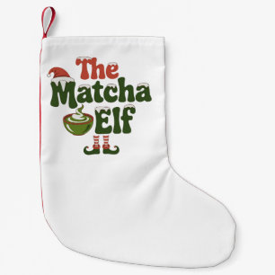 Der Matcha-Elfen-Zauber-Christmas-Getränk Kleiner Weihnachtsstrumpf