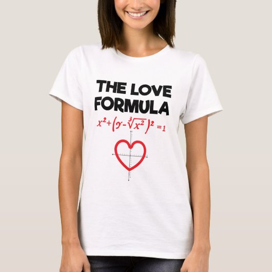 Der Mathe-Liebhaber Liebe-Formellustige Valentines T-Shirt (Vorderseite)