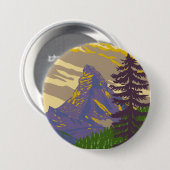 Der Matterhorn in der Schweiz Button (Vorne & Hinten)