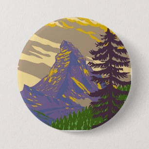 Der Matterhorn in der Schweiz Button
