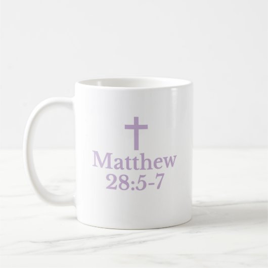 Der Matthew 28:5-7 Becher Kaffeetasse (Links)