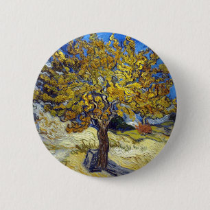 Der Maulbeerbaum, Vincent van Gogh. Vintage Button