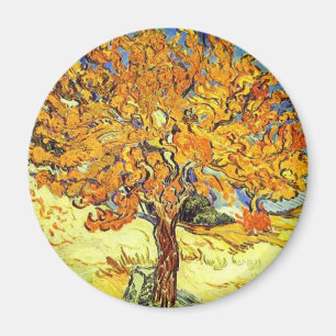Der Maulbeerbaum, Vincent van Gogh. Vintage Kunst Magnet