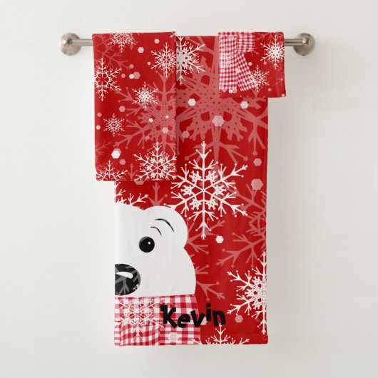 Der Maulkorb eines Eisbären, das Weihnachtsbadehan Badhandtuch Set (Insitu)
