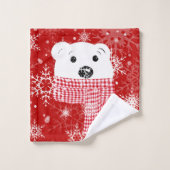 Der Maulkorb eines Eisbären, das Weihnachtsbadehan Badhandtuch Set (Waschlappen)