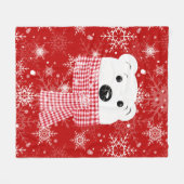 Der Maulkorb eines Eisbären, Weihnachten Fleecedecke (Vorderseite (Horizontal))