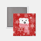 Der Maulkorb eines Eisbären, Weihnachten Magnet (Vorderseite/Rückseite)