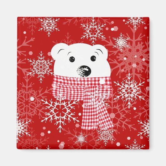 Der Maulkorb eines Eisbären, Weihnachten Magnet (Vorne)