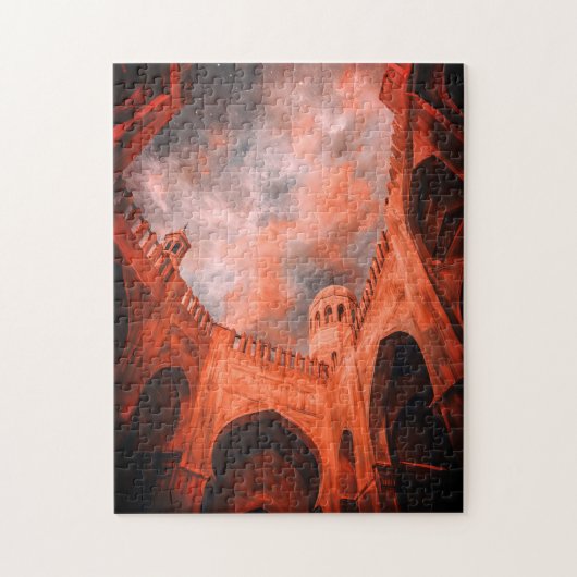 Der maurische Palast Hof: Ein Himmelsbild Puzzle (Vertikal)