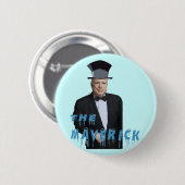 Der Maverick Funny McCain Button (Vorne & Hinten)