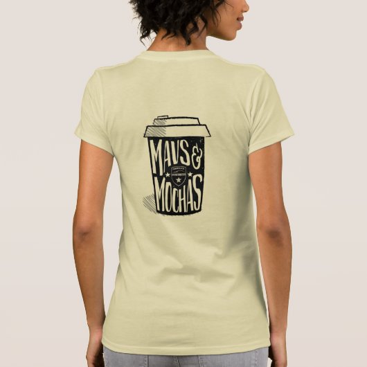 Der Mavs u. Mokkaschalenlogo-T - Shirt der Frauen (Rückseite)