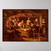 Der Mayflower Compact von Jean Leon Gerome Ferris Poster (Vorne)