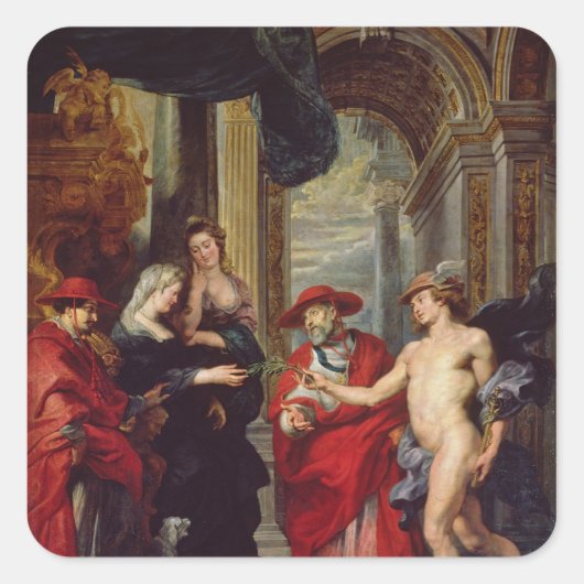 Der Medici-Zyklus: Der Vertrag von Angouleme Quadratischer Aufkleber (Vorderseite)