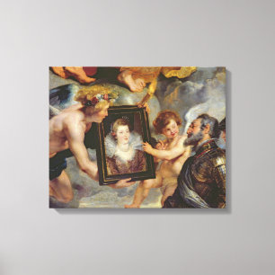 Der Medici Zyklus: Empfangendes Porträt Henri IV Leinwanddruck