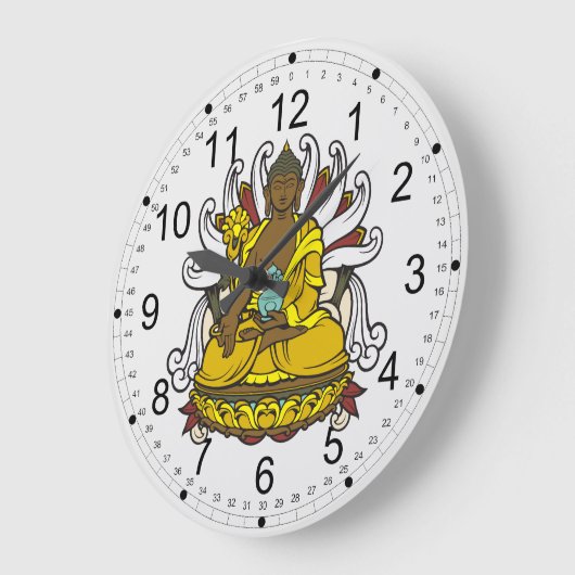 Der Medicine Buddha Große Wanduhr (Winkel)