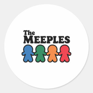Der Meeples Brettspieler Runder Aufkleber