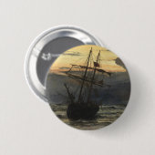 Der Meer-Strand nach einer Sturm-Zeit, Dämmerung Button (Vorne & Hinten)