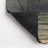 Der Meer-Strand nach einer Sturm-Zeit, Dämmerung Mousepad (Ecke)