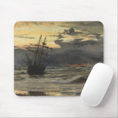 Der Meer-Strand nach einer Sturm-Zeit, Dämmerung Mousepad (Mit Mouse)