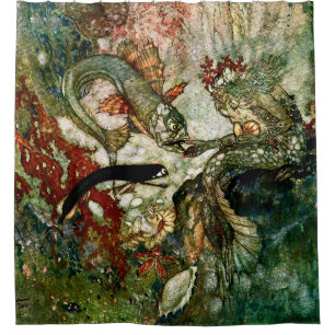 „Der Meereskönig“ von Edmund Dulac Duschvorhang