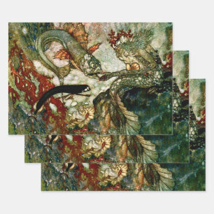 „Der Meereskönig“ von Edmund Dulac Geschenkpapier Set