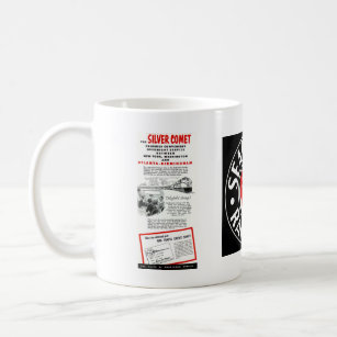 Der Meeresküste-Eisenbahn-Silber-Kometen-Zug Kaffeetasse