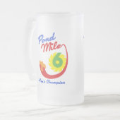 Der Meister-Bier Stein der Männer der Mattglas Bierglas (Vorderseite Links)