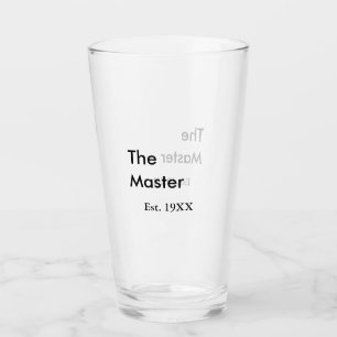 Der Meister Boss Name EST Jahr Datum Mann König Ti Glas