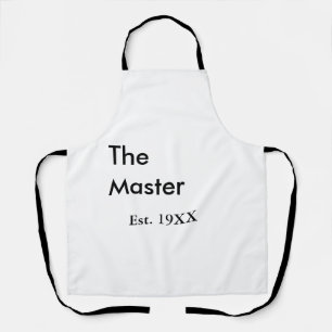 Der Meister Boss Name EST Jahr Datum Mann König Ti Schürze
