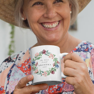 Der meistgeliebte Oma aller Zeiten Floralkranz Kaffeetasse