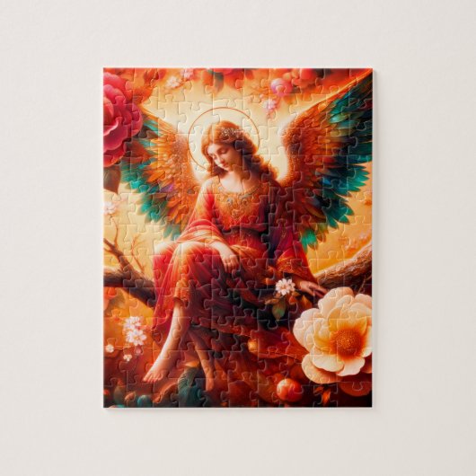 Der melancholische Engel, der in einem Baum sitzt Puzzle (Vertikal)