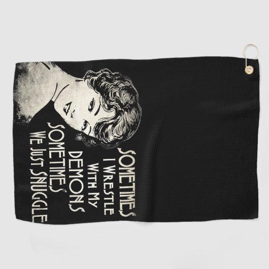 Der Meme der sarkastischen Phrasen-Frauen, Golfhandtuch (Horizontal)