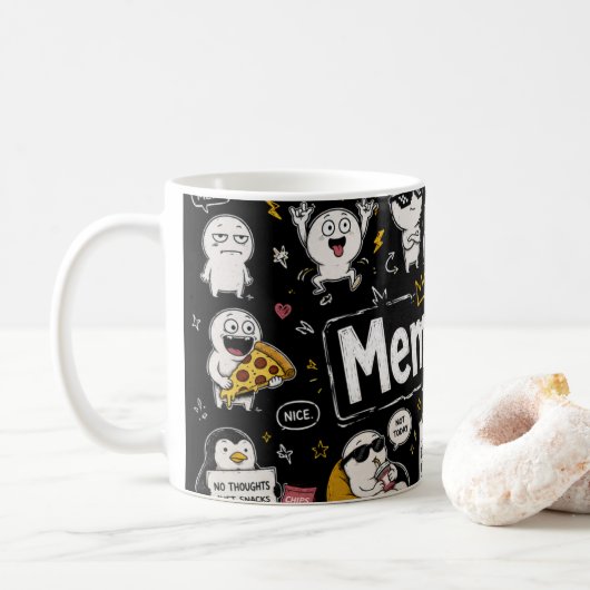 Der MemeMug Kaffeetasse (Mit Donut)
