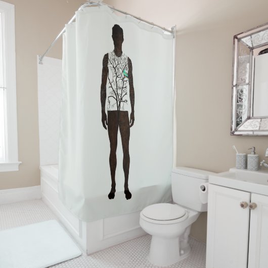 Der Mensch als Feldbaum Duschvorhang (Beispiel)