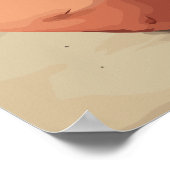 Der Mensch am Strand mit einem Bier, einem tollen Poster (Ecke)