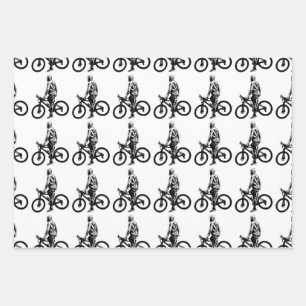 Der Mensch auf dem Fahrradbild Geschenkpapier Set