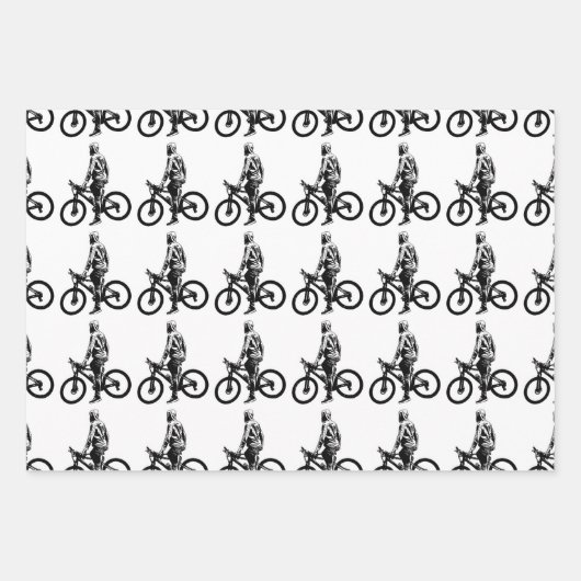 Der Mensch auf dem Fahrradbild Geschenkpapier Set (Vorderseite)