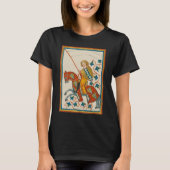 Der Mensch auf der Horseback 14. Jahrhundert Codex T-Shirt (Vorderseite)