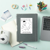 Der Mensch beschwert sich über den Wetterkarikatur Aufkleber (iPad Hülle)