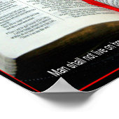 Der Mensch darf nicht von einem Christlichen Plaka Poster (Ecke)