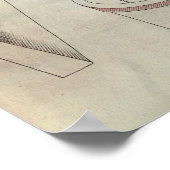 Der Mensch, der einen radergetriebenen Brunnen in  Poster (Ecke)