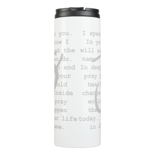 Der Mensch des Glaubens Thermosbecher (Rückseite)