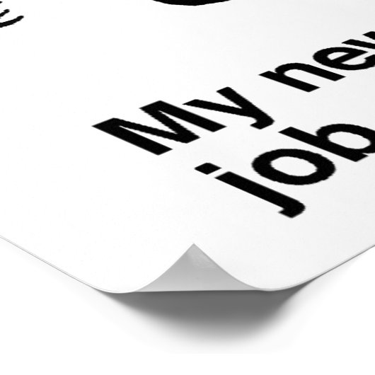 Der Mensch fährt einen Roller Funny Cartoon Poster (Ecke)